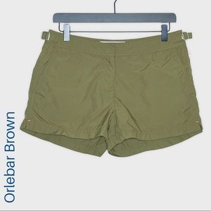Orlebar Brown beach+swim shorts, olive green US size 8